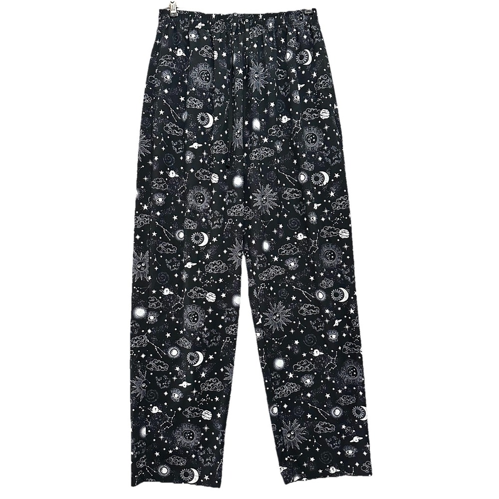 YoungLA Black Celestial Print Jogger Pants